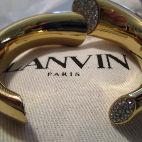 Lanvin Gold Sequence Crystal-embellished Cuff - Picture 3 of 7